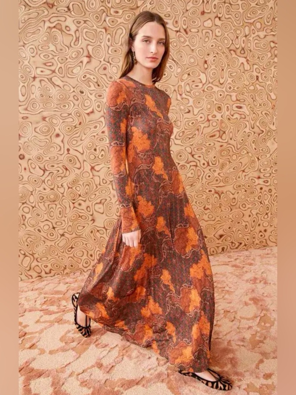Ulla Johnson Amari printed jersey maxi dress size Medium.